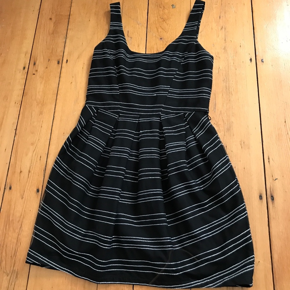BCBG striped mini dress